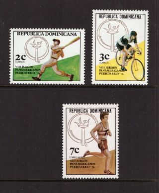 Dominican Republic Mnh 1979 Pan - American Games,  Puerto Rico Set Stamps