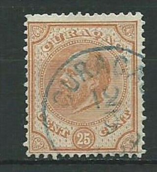 Curacao 1873 25c Brown Sg23 Fine.  (2001)