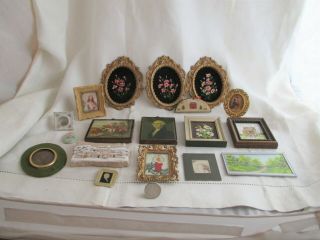 Vintage Miniature Doll House Paintings /art,  Velvet Painting,  Lithographs,  Taos