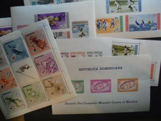 Dominican Republic Stamps 30,  Nh Olympics,  Flags Wpphil