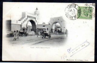 Tunisia: 1900 Ppc To Jagny From Tunis Via Mariel En France