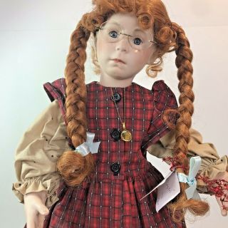 Donna Rubert Porcelain Doll 1991 Crystal 28 " Tall Red Head Little Girl