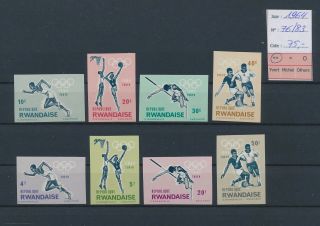 Ll02622 Rwanda 1964 Imperf Sports Olympics Fine Lot Mnh Cv 75 Eur