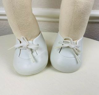 Mattel My Child Doll Shoes White Oxford Vintage 80s Hong Kong