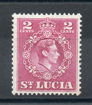St Lucia 1949 George 6th 2c Magenta Sg,  147a U/mint Lot 4595b