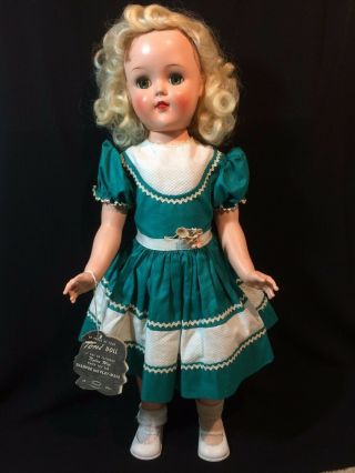 Ideal Toni Doll P93 21 " Tall Tagged Dress Complete Minty