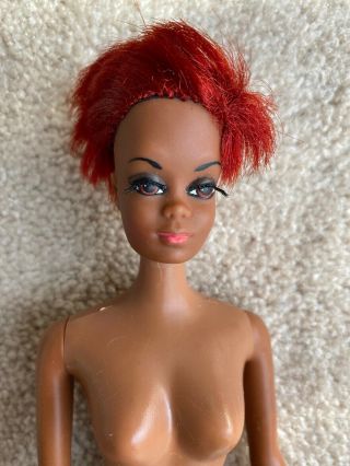 Vtg 1966 Mattel Barbie Julia Doll African American Twist/turn Black Eyelashes