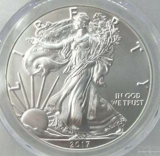 2017 Silver Eagle Pcgs Ms 70 First Strike Donald Trump Label