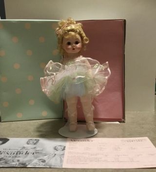 Madame Alexander Doll Tutu Cute 39100 With Papers,  Box,  Stand.