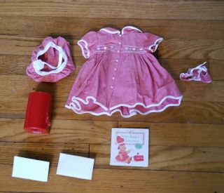 American Girl Doll Bitty Baby Or Twin 1997 Valentine Dress Outfit Set