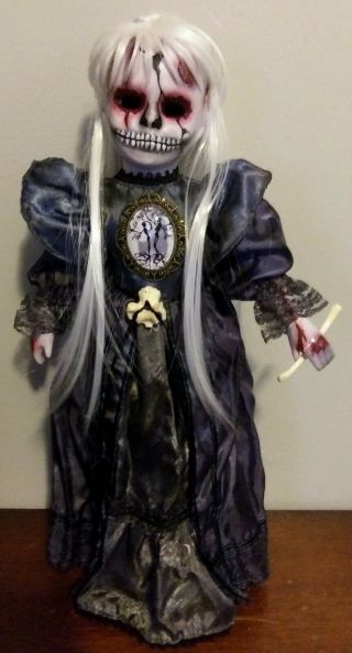 Creepy Horror Scary Ooak Doll ' See No Evil ' Zombie Skull Gothic Art By L.  Ganci 2
