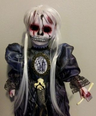 Creepy Horror Scary Ooak Doll ' See No Evil ' Zombie Skull Gothic Art By L.  Ganci 3