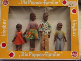 Vintage Emil Schwenk Family Dolls Biegbar Die Puppen Familie Germany