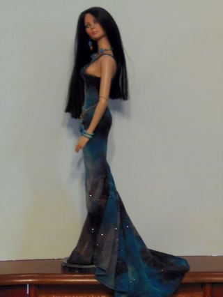 Ooak Tonner Mei Li Doll Repaint With Gown And Jewelry