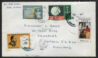 E81] Haiti Commercial Cover To Uk With 4 Commemoratives.  Unusual