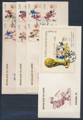 Xb79286 Zaire 1982 Football Cup Soccer Fdc 