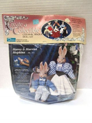 Create A Collectible Ceramic Bisque Rabbit Kit Harey & Harriet Hopkins Bk 201