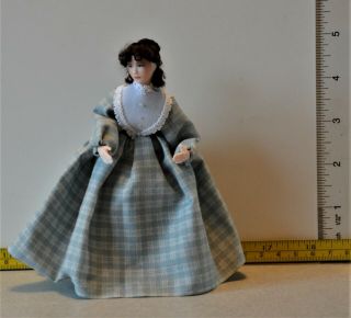 Artisan Lady Woman Doll Dollhouse Miniatures Ooak 1:12 Poseable