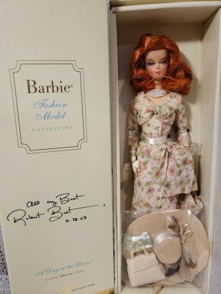 A Day At The Races Silkstone Barbie Doll Gold Label Mattel J0942 Signed Nrfb