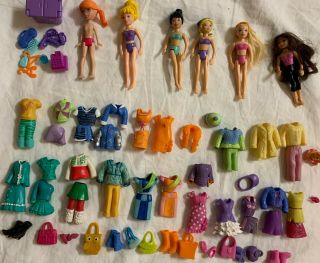 Polly Pocket Dolls & Clothes Outfits Shoes Purses Shirts Pants Accessories