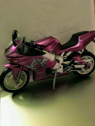 Flavas Doll 2003 Motorcycle Purple Barbie Ken Sized Toy Miniature Vehicle