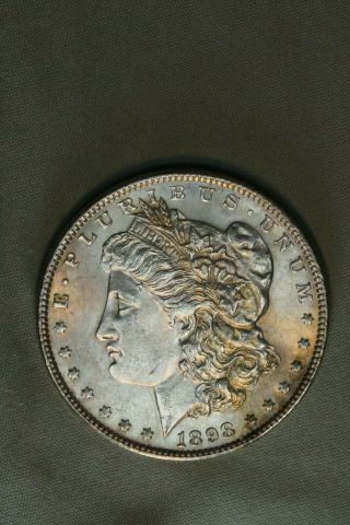 1898 $1 Morgan Silver Dollar Au About Unc