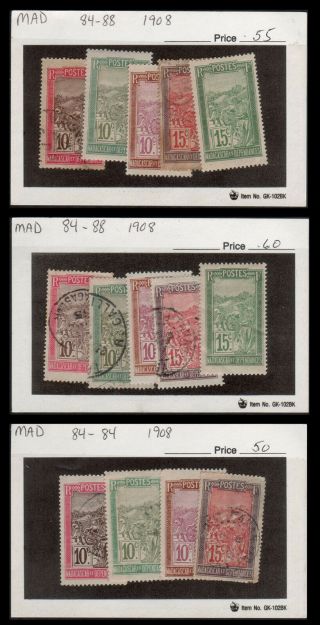 Madagascar 1908 3 X 102 Cards,  And Sgcv £9.  75 (g64 B1)
