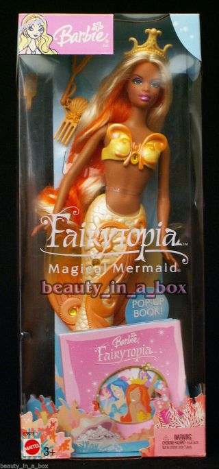 Magical Mermaid Christie Doll Yellow Barbie Fairytopia African American Aa Exc "
