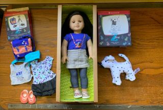 American Girl Z Yang Doll - Retired - With Accessories And Pet -