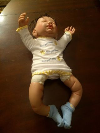 Kymberli H.  Durden Sleeping Newborn Reborn Baby Doll With Quack Play Duck Oufit