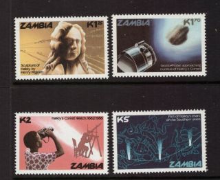 Zambia Mnh 1986 Space Halley 