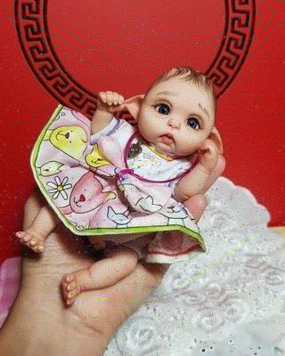OOAK art doll,  Baby - Girl Elf 6,  8inch Polymer clay by Svetlana 3