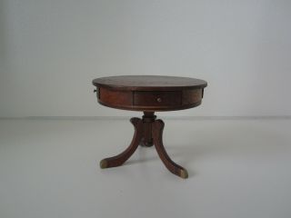 Dollhouse Miniature Sonia Messer Round Band Table With Drawers