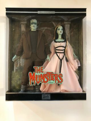 The Munsters 2001 Barbie Ken Doll Giftset.  Herman And Lily Munster.  Tv Show