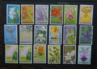 Barbados 1974 Orchids Set To $10 Fine