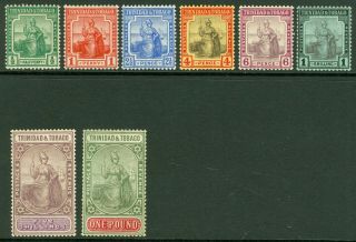 Sg 149 - 156 Trinidad & Tobago 1913 - 23 Set Of 8.  ½d - £1.  Lightly Mounted