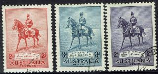 Australia 1935 Kgv Silver Jubilee Set Cto With Gum