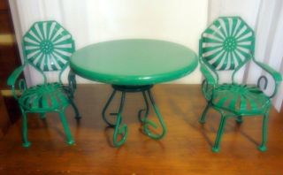 American Girl Kit Green Table & Chairs Set - Retired - Great For Christmas