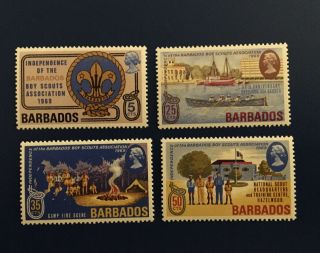Barbados Boy Scout Stamp Set.  Sc S 323 - 316.  Mnh.  1969.
