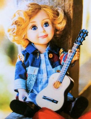 Dolly Parton Coat Of Many Colors Doll And Guitar 18 " Dollywood Exclusive Nib