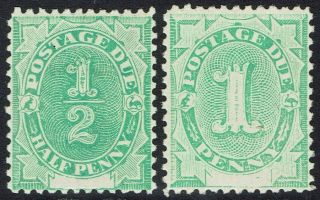 Australia 1902 Postage Due 1/2d And 1d Mnh