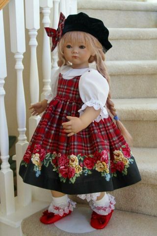 " Highlands Rose " Ooak Dress Set For Himstedt Doll 30 " - 33 " Glorias Garden