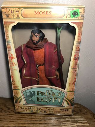 1998 Hasbro Moses The Prince Of Egypt Doll Deamworks 12” Figure Doll Staff
