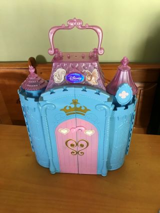 Disney Princess Blue Castle With Pull Out Bed For Barbie Dolls By Mattel