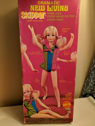 Vintage Barbie Dramatic Living Skipper Doll Mib Mattel 1969