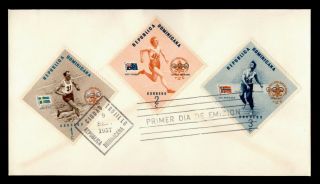 Dr Who 1957 Dominican Republic Olympic Games Boy Scouts Fdc C137319