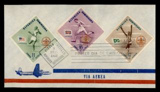 Dr Who 1957 Dominican Republic Olympic Games Boy Scouts Fdc C137318