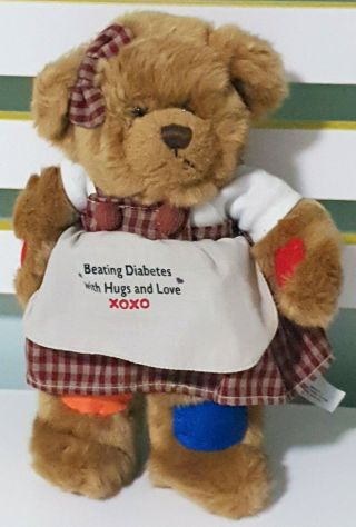 Russ Berrie Ruby The Bear With Diabetes Teddy Bear Plush 23cm Tall