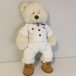 Build A Bear White Polar Bear With Captain Outfit And Some Fresh Tims
