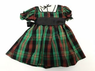 Pleasant Co American Girl Addy’s Tartan Christmas Holiday Dress Red & Green